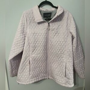 Lands' End Quilted Zip Jacket in Pale Lavender